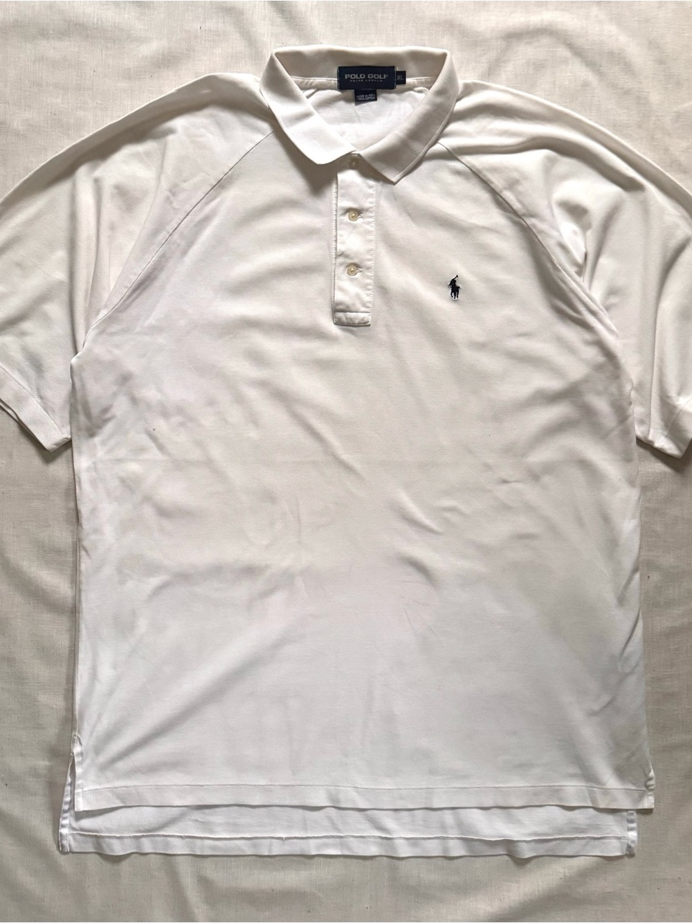Ralph Lauren Polo Golf White Raglan Sleeve Men’s XL Polo Shirt